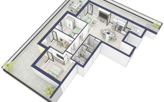 Penthouse 3 camere | Etaj 4 | Balcon 107.2 mp | Turnisor - Poză 4