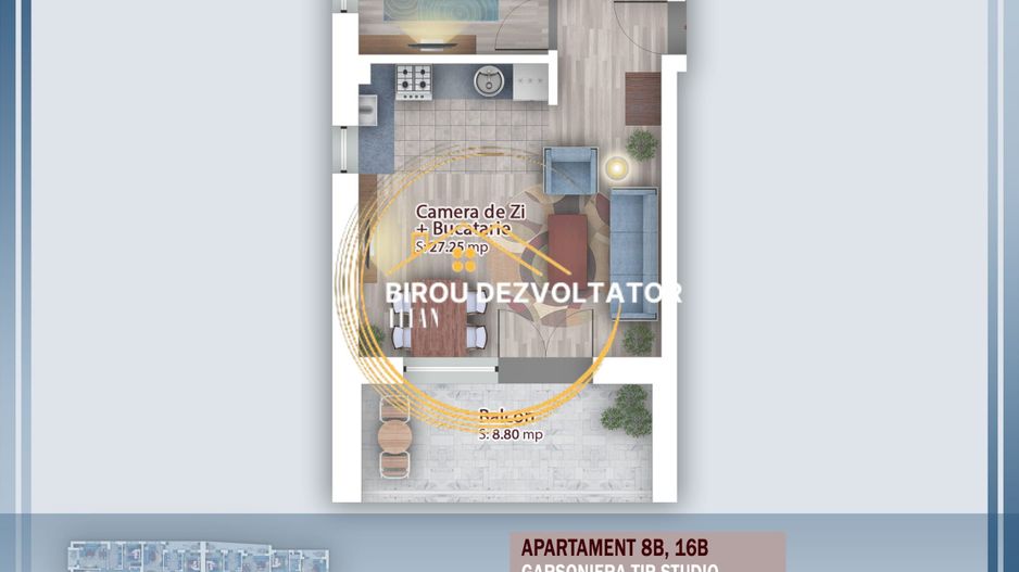 Ansamblu modern Decomandat Prima inchiriere Titan Pallady parcare - Schiță 9