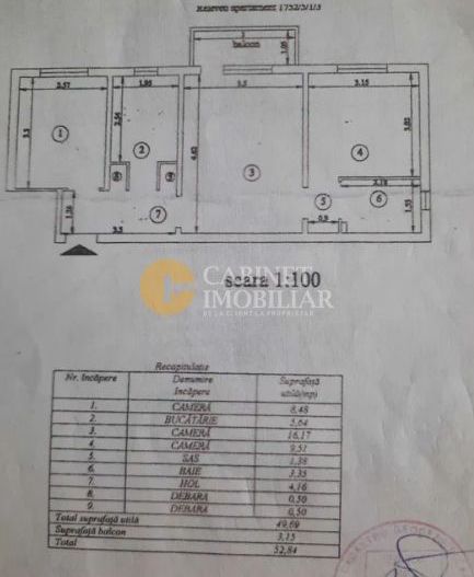 Etaj1, zona Mircea cel Batran, apartament cu 3 camere - Poză 1