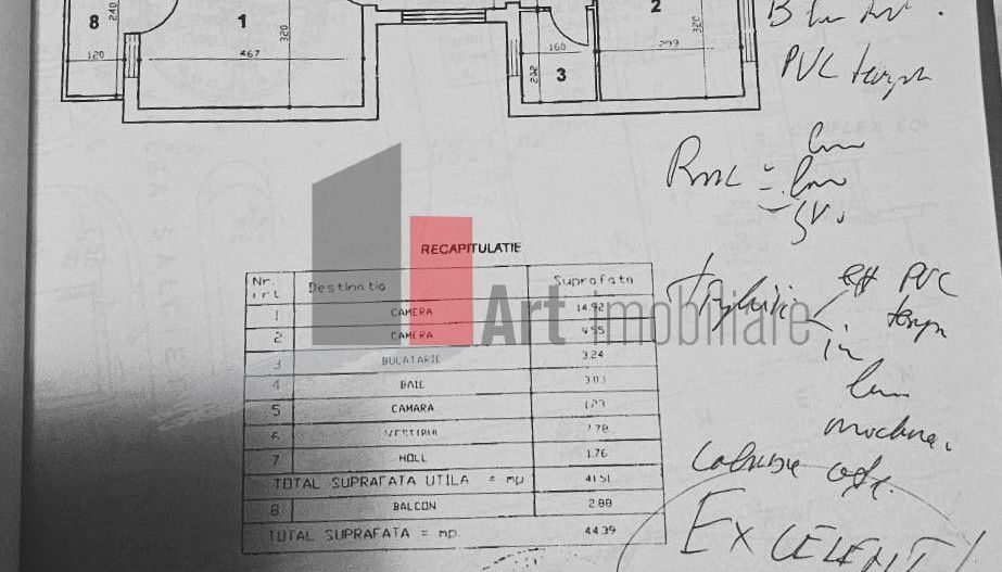 Apartament 2 camere Prelungirea Ghencea/Valea Oltului - Schiță 11