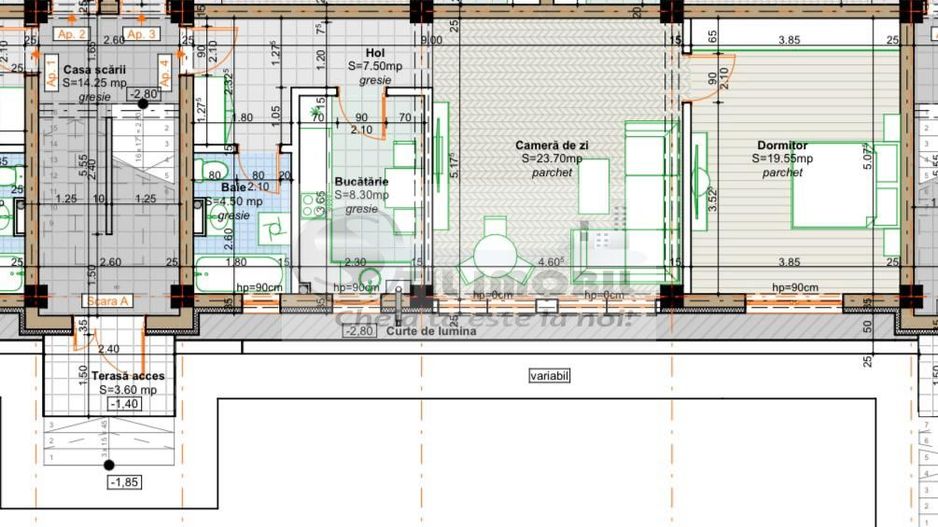 Etaj intermediar, 2 camere 64 mp - Popas Pacurari - Poză 6