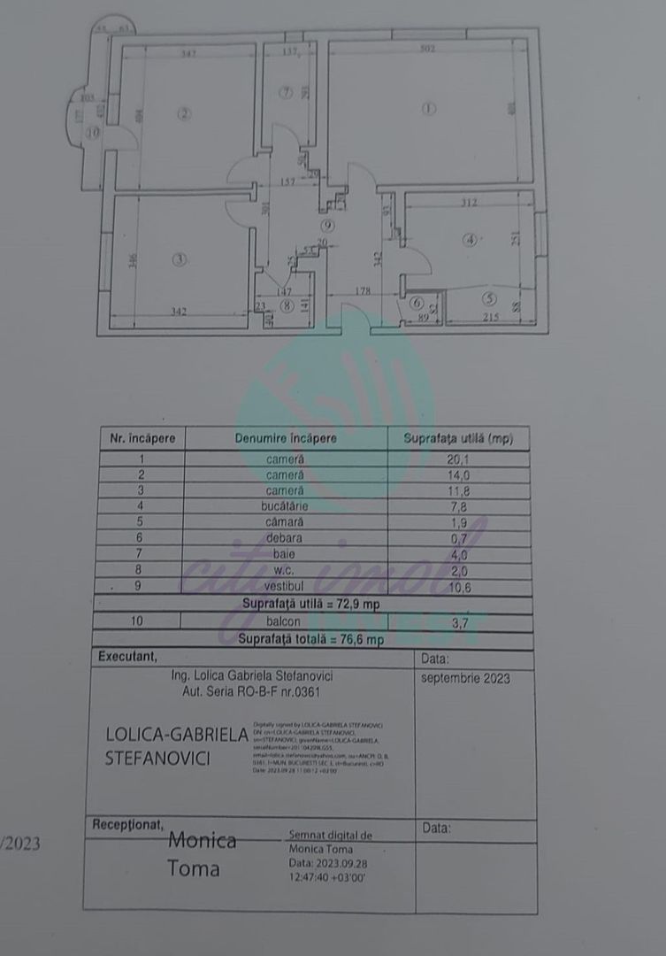 APARTAMENT 3 CAMERE SPATIOS-NERVA TRAIAN-BLOC REABILITAT - Poză 8