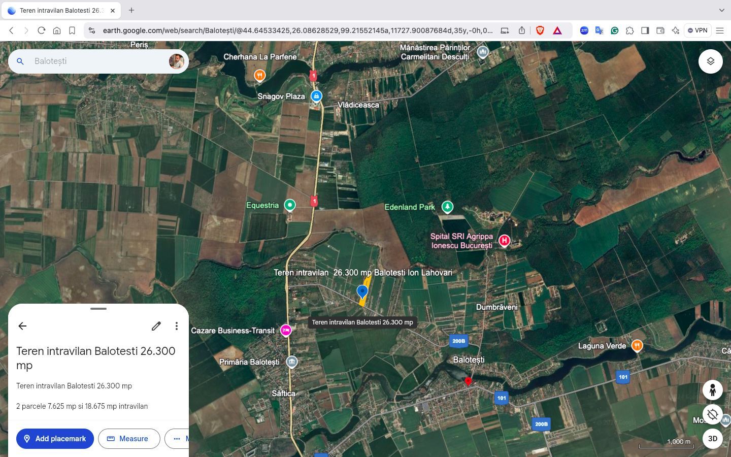 Teren intravilan 26.300 mp Saftica Balotesti-  PUZ în lucru - Poză 14