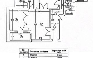 Apartament cu 2 dormitoare si birou - Carol I - Schiță 28
