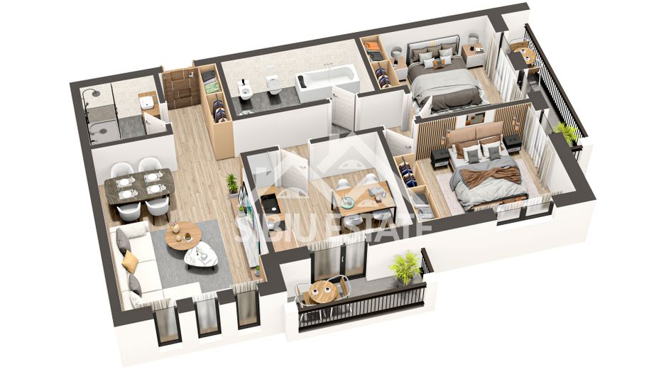 Apartament 3 camere decomandate proiect Premium Ratiu- Selimbar - Poză 5