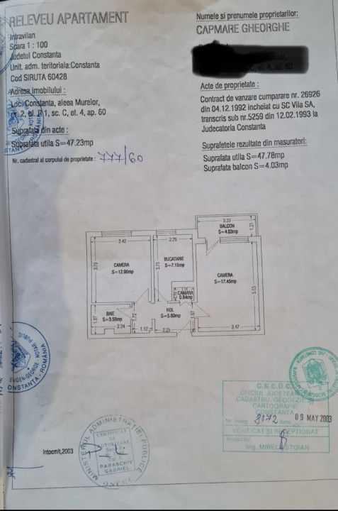 Tomis Nord - Apartament decomandat cu 2 camere, mobilat și utilat. - Poză 14