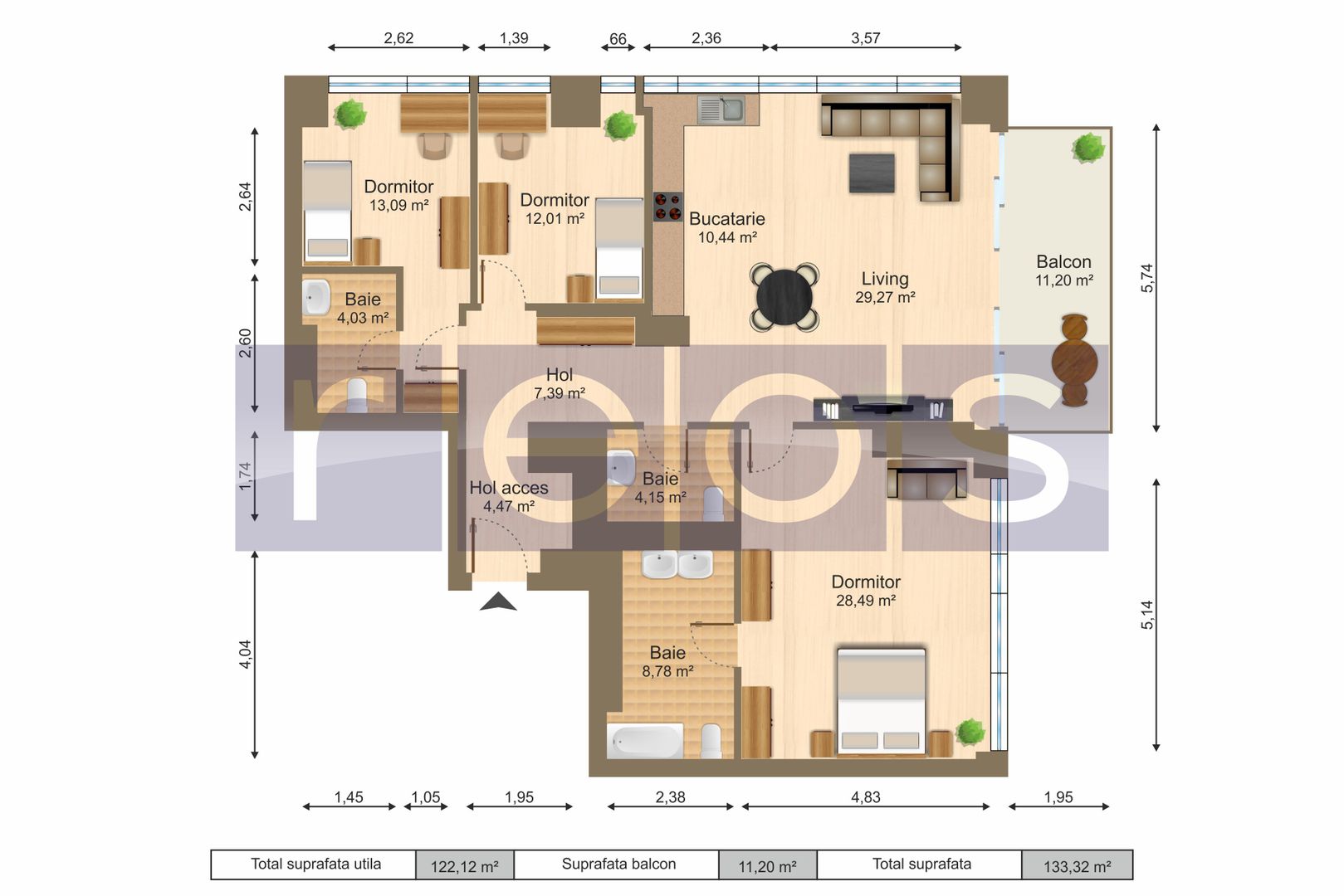 INCHIRIERE 4 CAMERE | ONE ELIADE | ULTRAFINISAT | VEDERE LAC | PARCARE - Poză 17