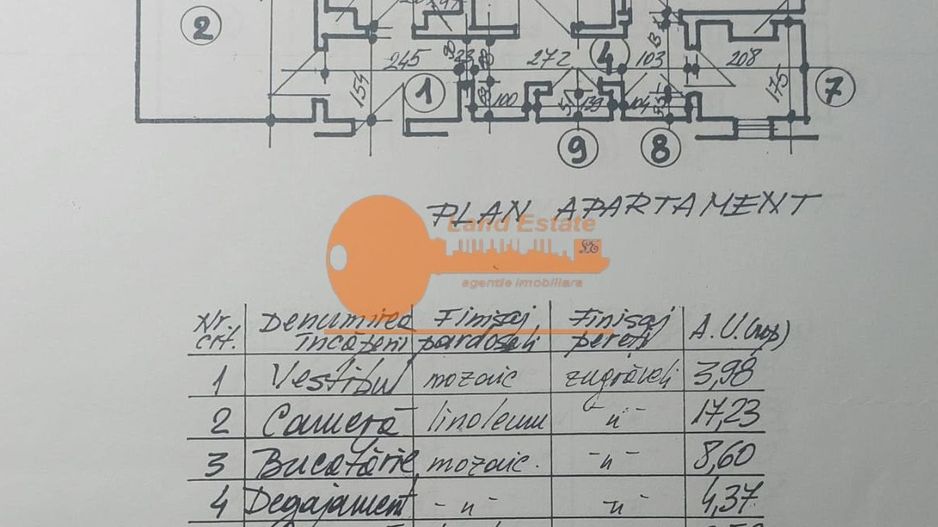 3 camere cu centrala la 600m de metrou Iancului - Schiță 9