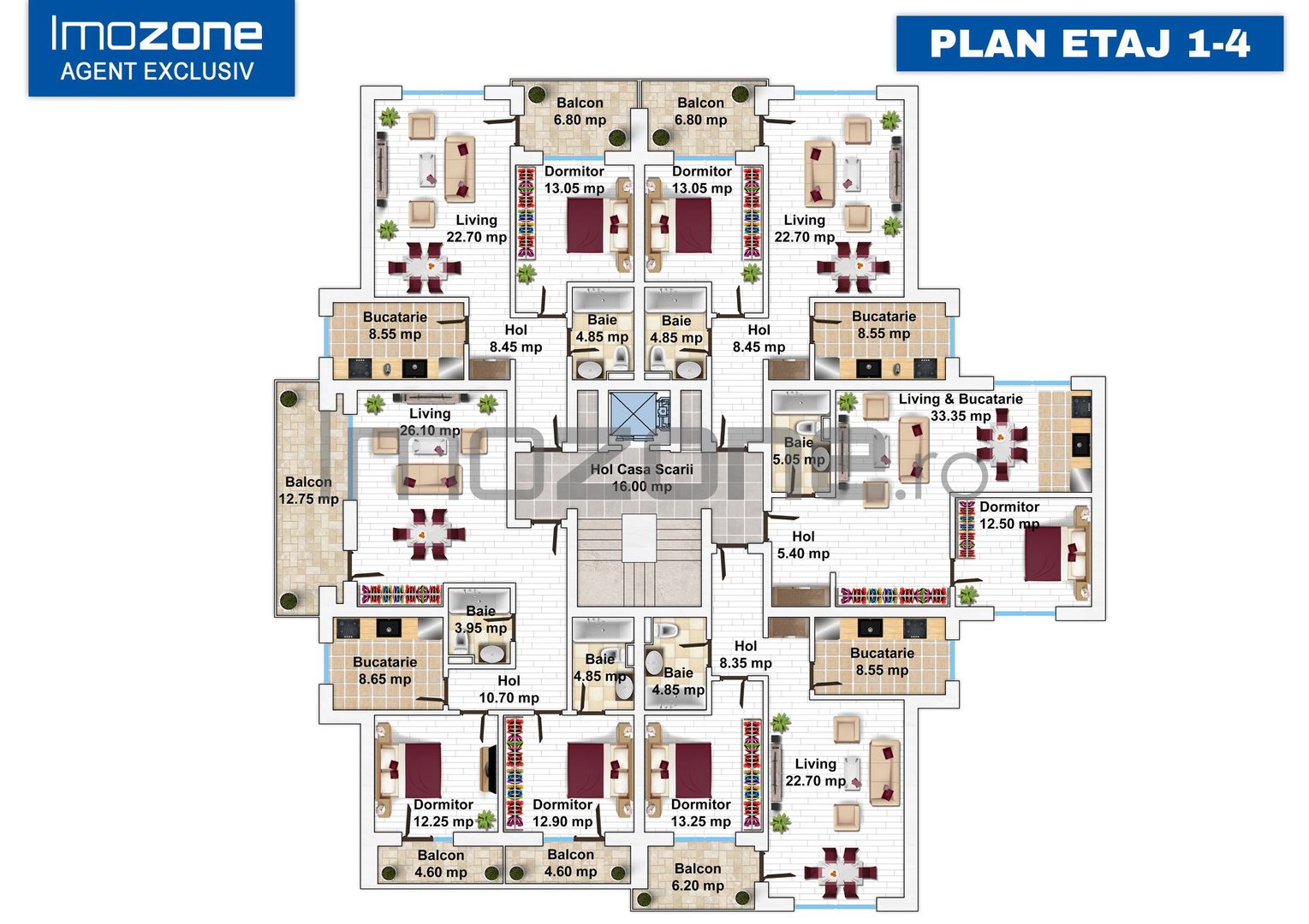 DRUMUL TABEREI, 2 CAMERE, pozitionat pe SUD, ETAJ 3/6, LIFT, FINISAT LA CHEIE, - Poză 12