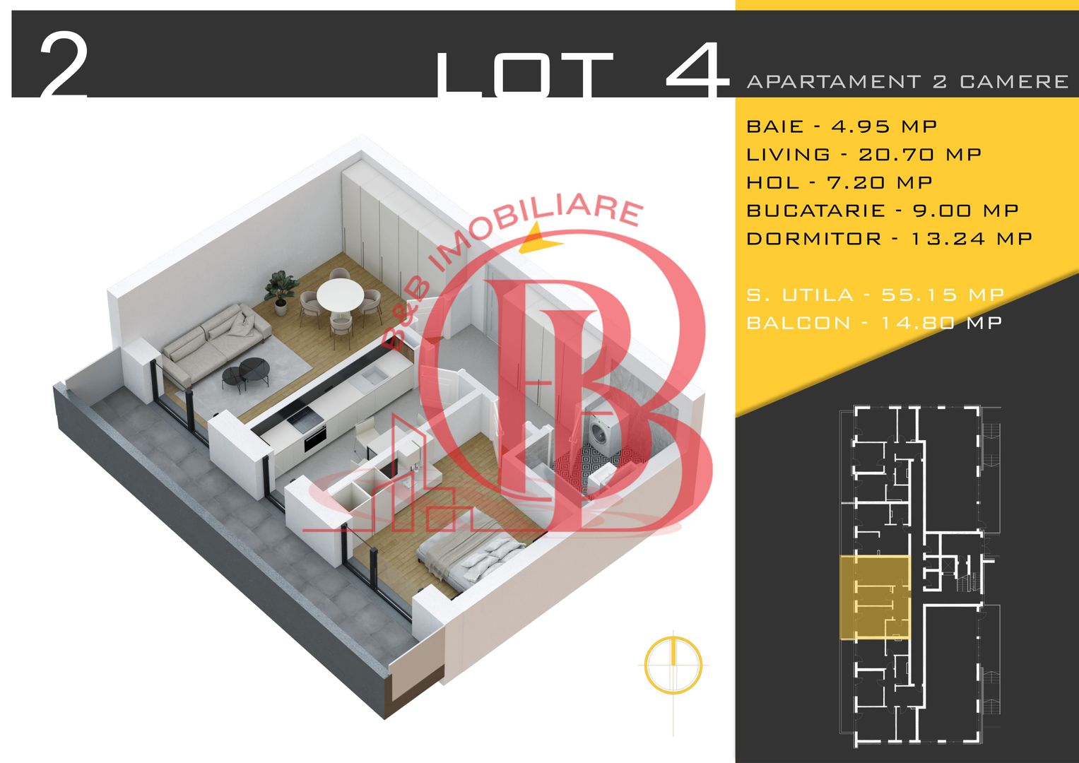 2 camere decomandat Titan Pallady  Metrou Nicolae Teclu - Schiță 11