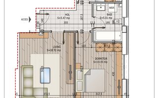 Direct Dezvoltator 2 Camere Theodor Pallady Metrou Teclu - Schiță 3