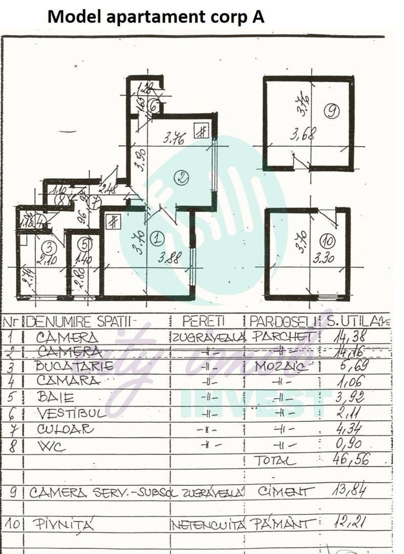 Teren 374 mp si 2 corpuri cu 7 apartamente - Poză 5