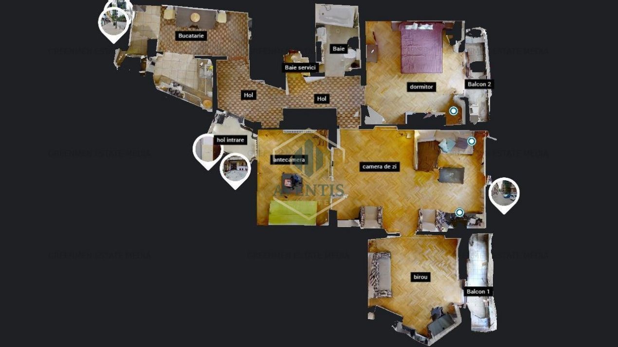 3 camere, spatios, renovat, centrala proprie, 3 balcoane, Metrou Universitate - Poză 14