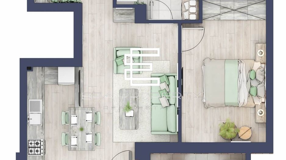 Apartament 2 camere balcon generos,  zonă liniștită Sibiu - Schiță 17