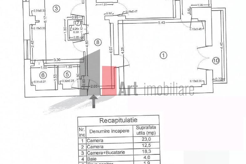 Ap. decomandat 3 camere,  Suprafata utila 73 mp, Bdul. Națiunile Unite - Poză 3