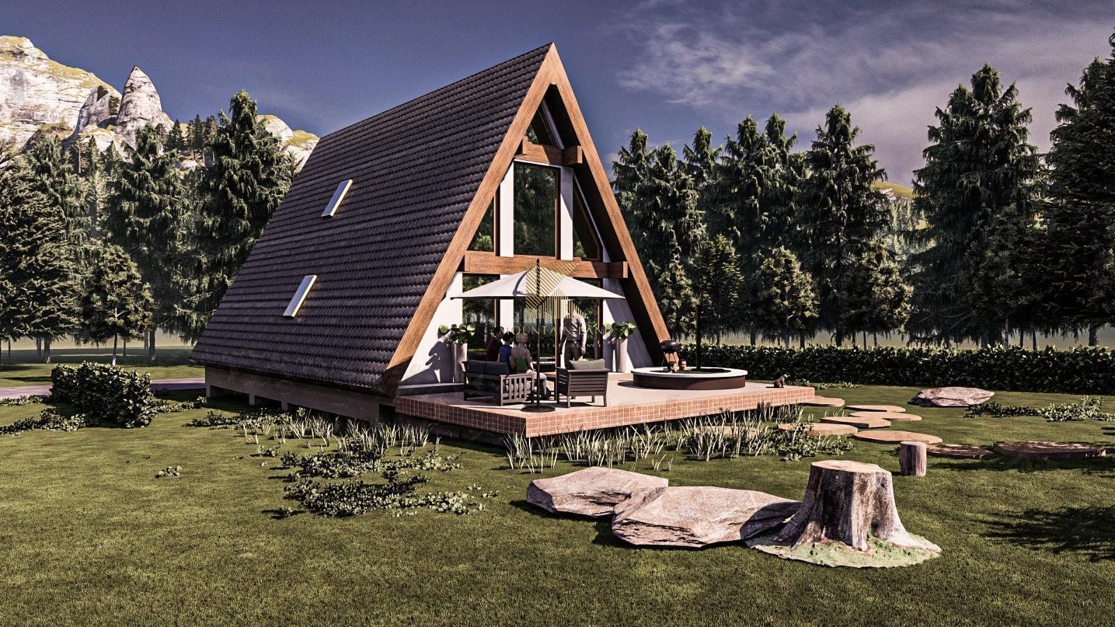 Casa noua in faza de proiect | A-frame | ideala investitie | Rasnov - Poză 3
