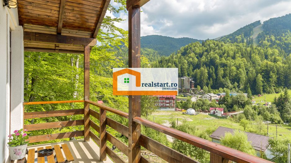 View munte,Studio Azuga, Ideal Investitie aparthotel, mobilat&utilat - Poză 4