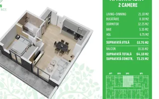Apartament 2 Camere Otopeni – Libertății| Piscină Privată - Poză 14