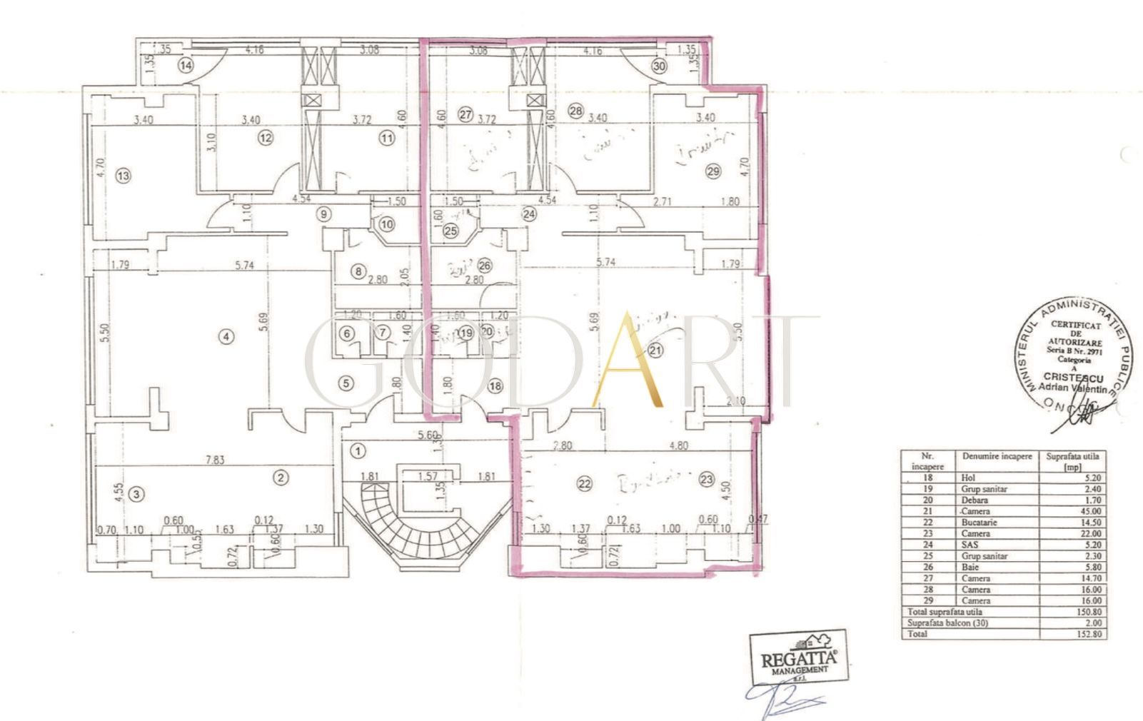 Apartament de lux Aviatorilor - Schiță 23