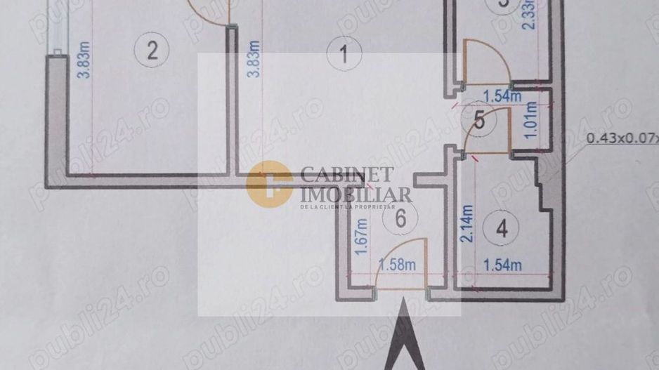 2 Camere | Renovat | 5/10 | Mobilat | Credit | Mall Plaza la 5 minute - Schiță 8