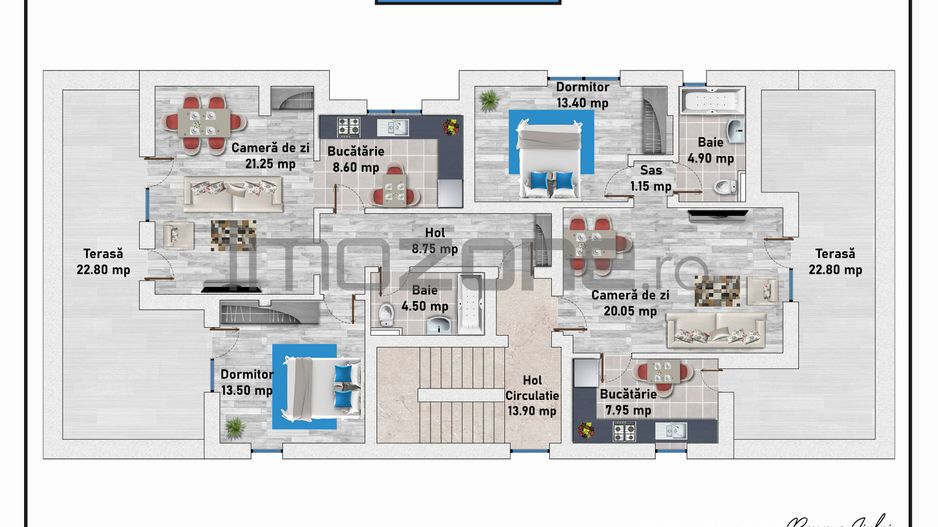 Drumul Taberei, 2 camere cu terasa in bloc nou 2023, centrala proprie, finalizat - Poză 3