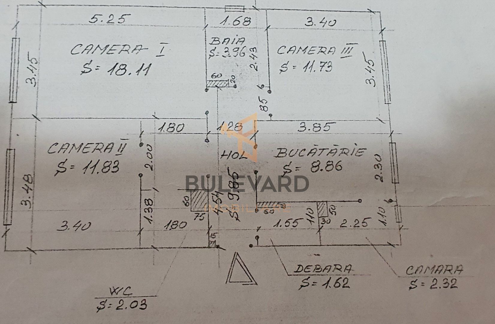 Comision 0! Apartament cu 3 camere pe strada Plopilor! - Schiță 7