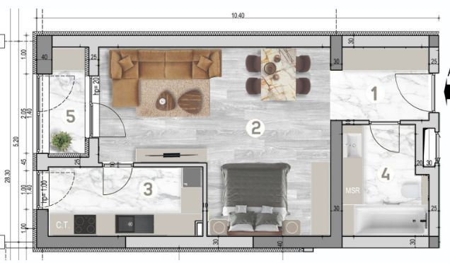 Apartament vanzare 1 camera - Poză 1