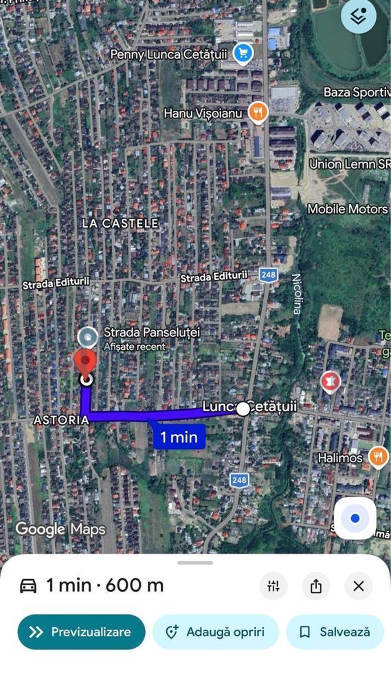 Teren intravilan 1000 mp, plat, între case, Lunca Cetățuii - Poză 3