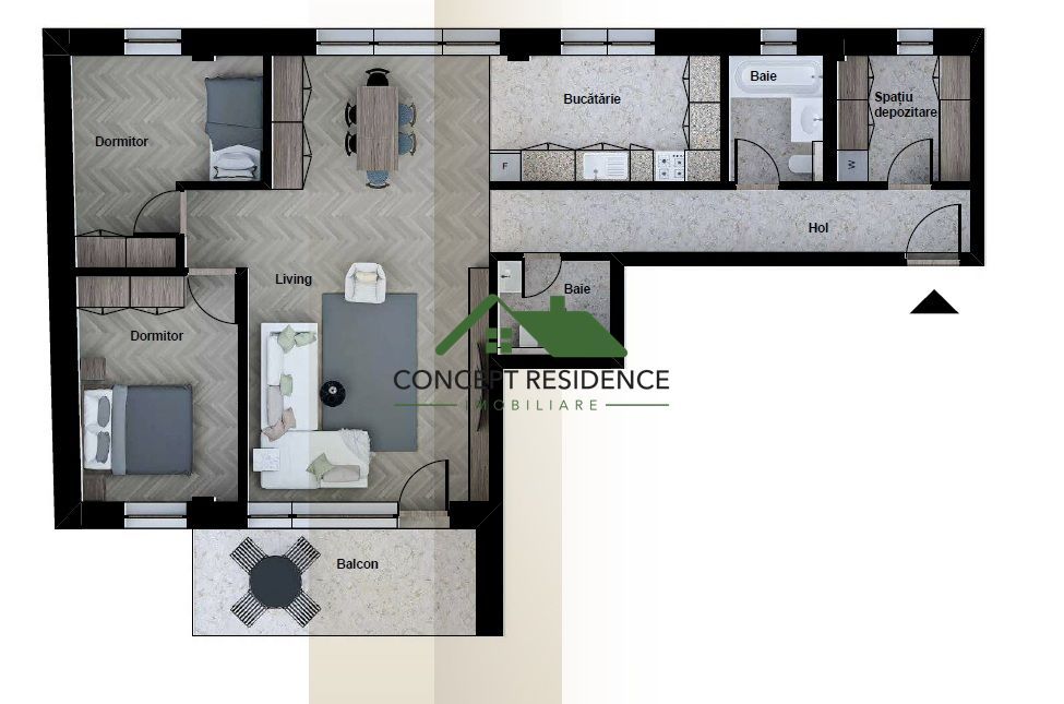 Apartament 3 camere | Millenium Plaza – Centrul Vechi | Comision 0% - Poză 2