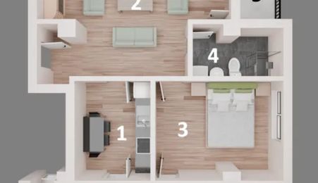 Apartament 2 camere | bucătărie închisă | Otopeni central