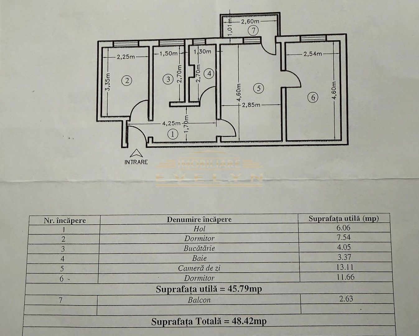 Apartament cu 3 camere de vânzare – Etaj 2- Str. Sucevei - Schiță 8