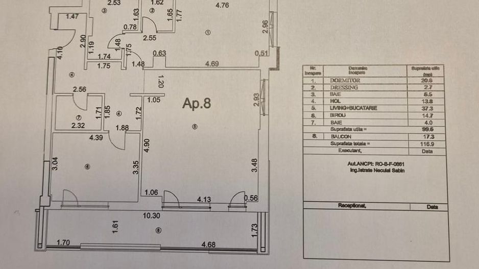 Apartament cu 3 camere de vanzare in 5 Residence Forest Apartments - Schiță 36