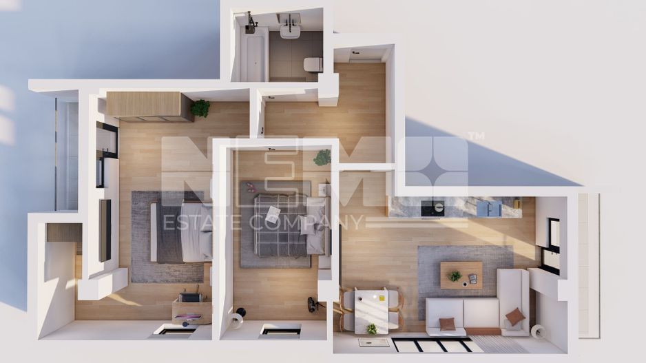 Apartament 3 camere | 87,7 mp | 2 balcoane | Rădăuți Central | 2026 - Poză 2