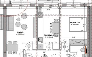 Apartament 2 camere, 58 mp-ETAJ 1-- Doamna Stanca, Selimbar - Schiță 11