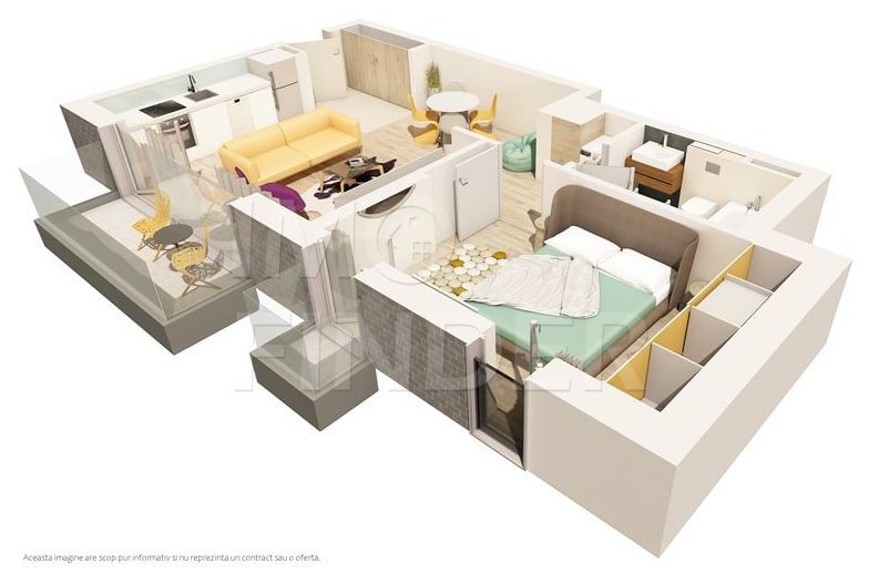 Vanzare apartament 2 camere Centru, imobil nou, etaj intermediar - Poză 8