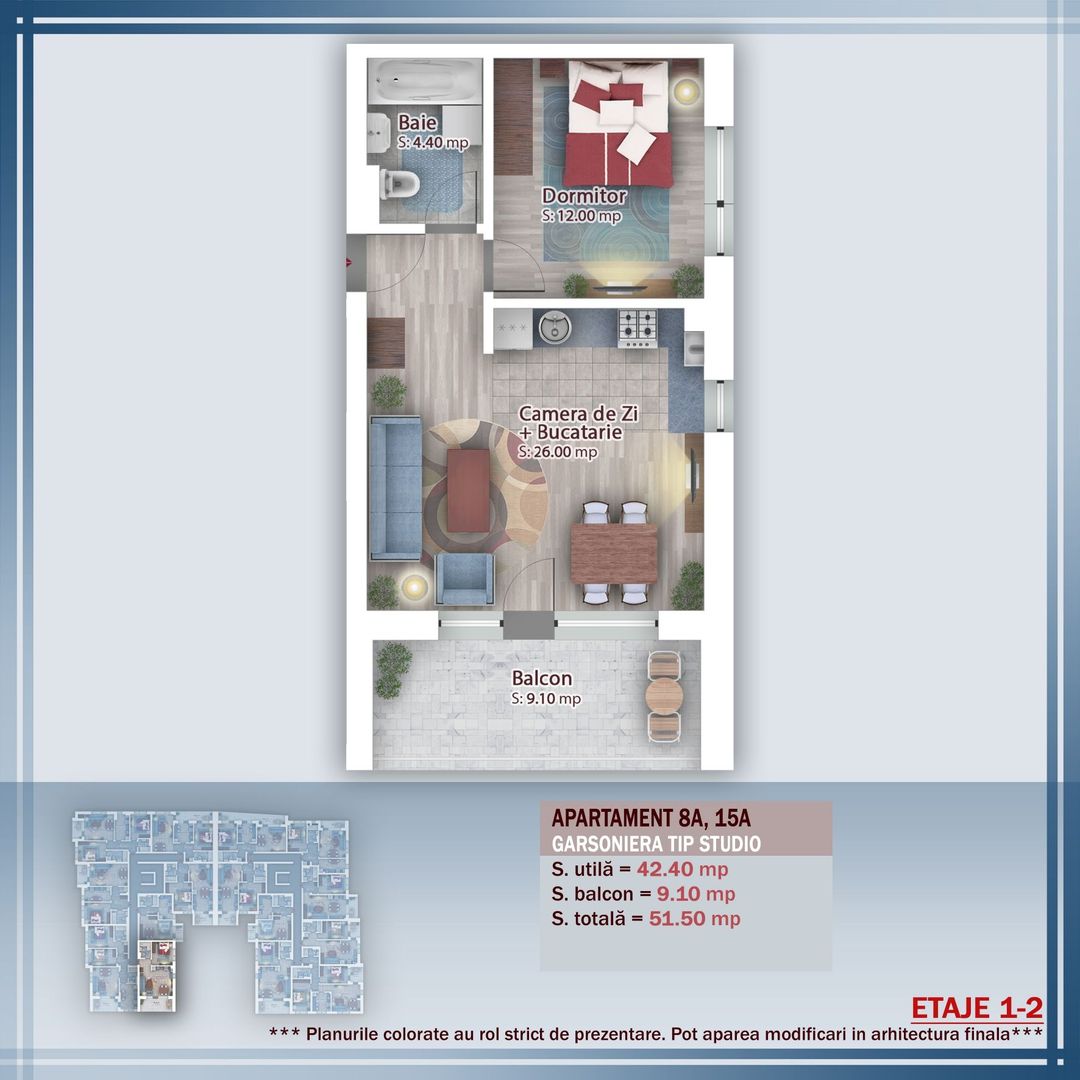 Oferta Lansare 2 camere  incalzire pardoseala - Schiță 4