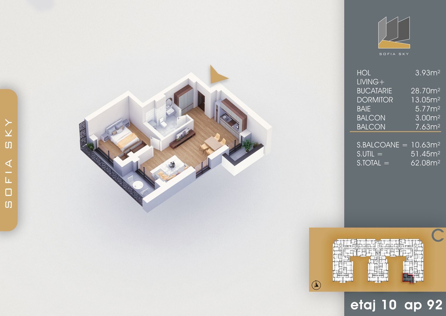 2 camere Finalizare Rapida 7 min Metrou Nicolae Teclu - Schiță 11