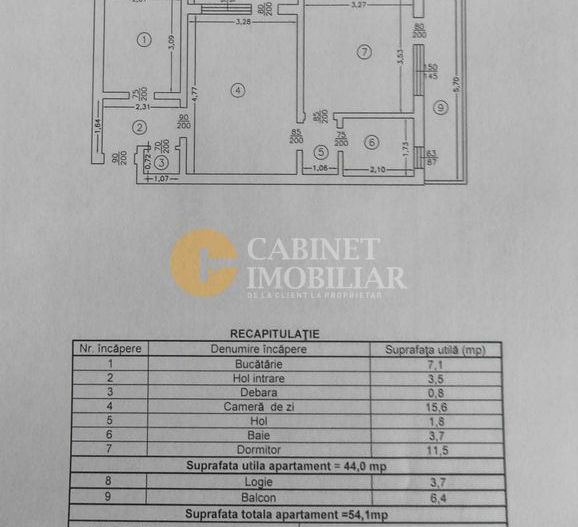 TATARASI -2 CAMERE- 54MP- ETAJ 2- LA BULEVARD - Poză 7