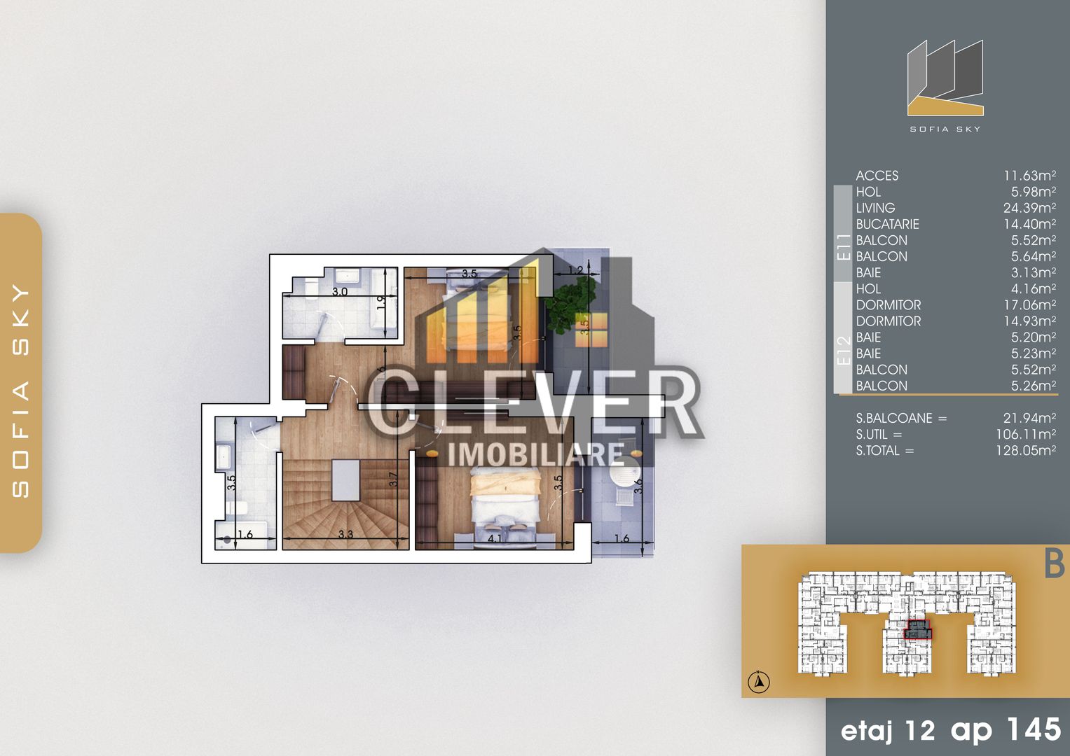 Duplex 3 camere 128 mp, 3 bai, Incalzire Pardoseala, 700m Metrou Nicolae Teclu - Poză 3