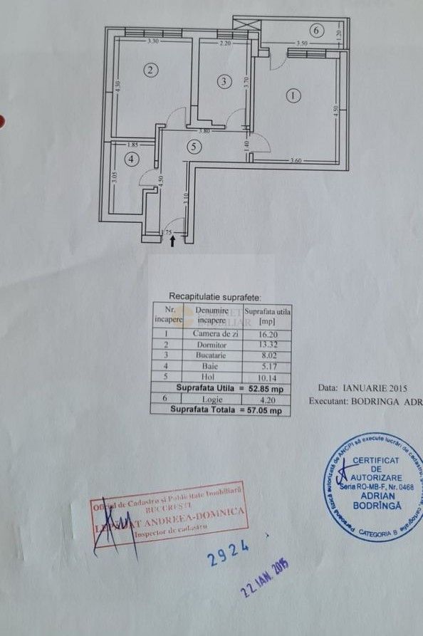 2 Camere - 57MP | Decomandat | Bloc 2016 | Parcul Liniei-M Lujer 5 min - Schiță 8
