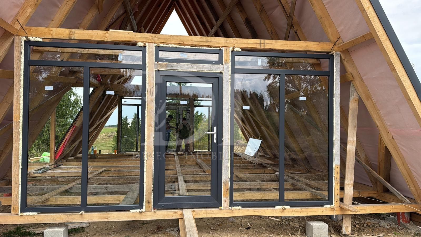 Cabana tip A frame si teren 1000 mp de vanzare / Marisel . Cluj - Poză 7