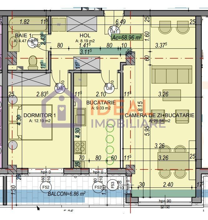 Apartament 3 camere in Turnisor- COMISION 0% - Schiță 4