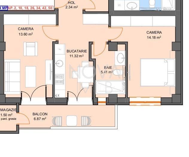 Apartament - 2 camere, decomandate - Str. Doamna Stanca - Poză 4