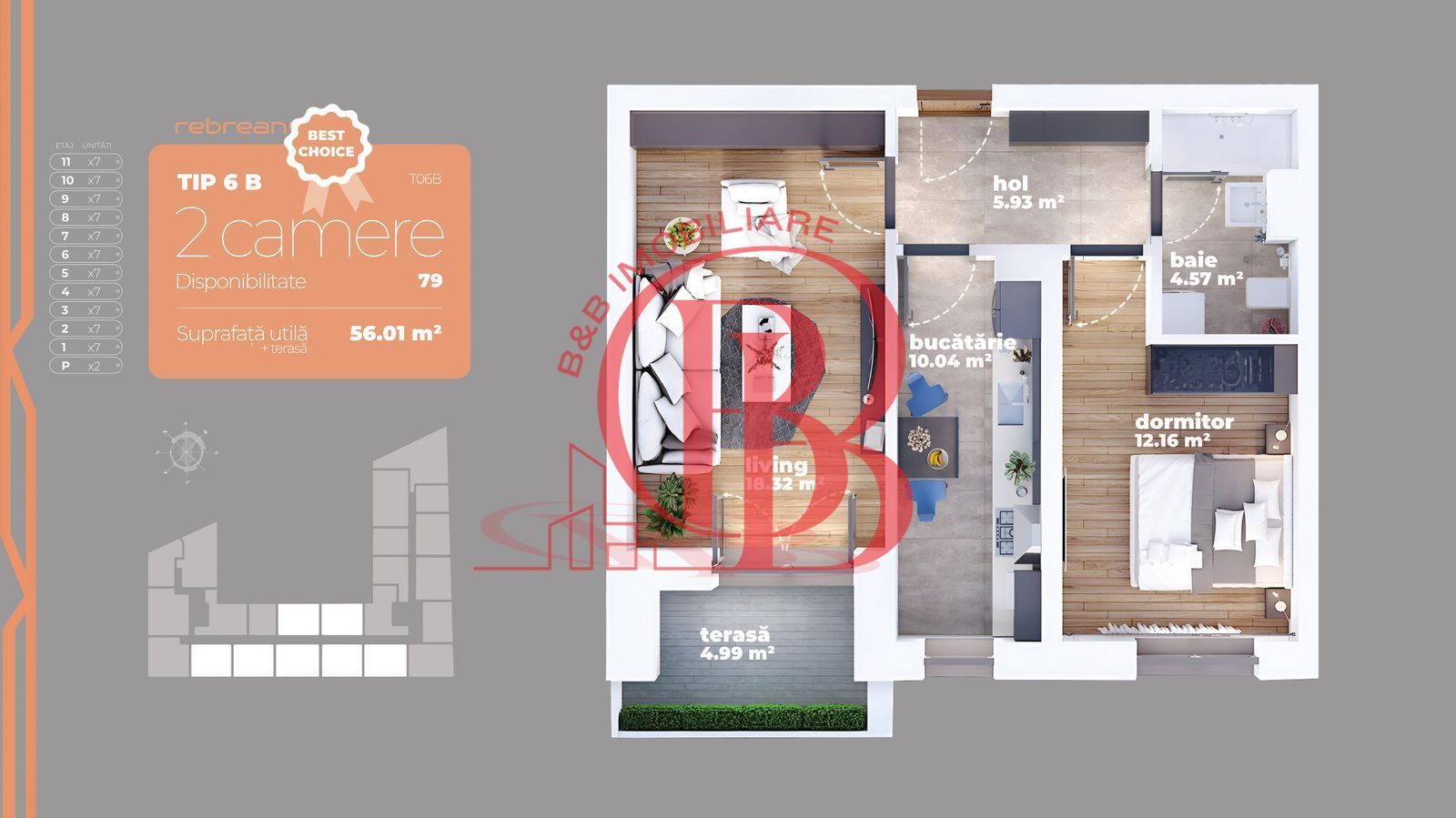 2 camere–Auchan Titan-Mutare rapida-Acces rapid Transport - Schiță 10