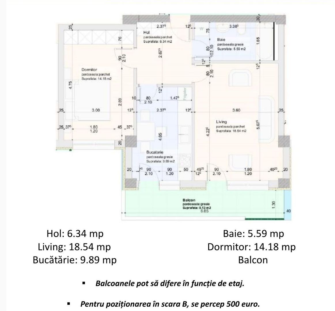 Apartament 2 camere + grădină 70 mp + parcare, la 5 minute de Coresi - Schiță 21