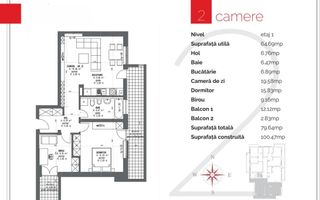 Apartament cu 3 camere, vedere spre munți, Coder Residence, Brașov - Poză 13