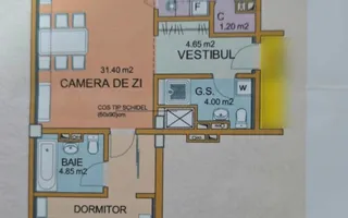 Apartament 2 Camere Răcădău | 75 mp | 2 Băi | Beci Subsol | Etaj 2/4 - Schiță 19