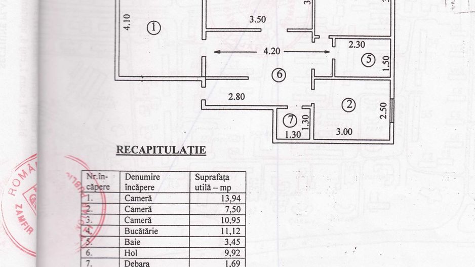 Apartament 3 camere, decomandat,  Mazepa 2 - Poză 2