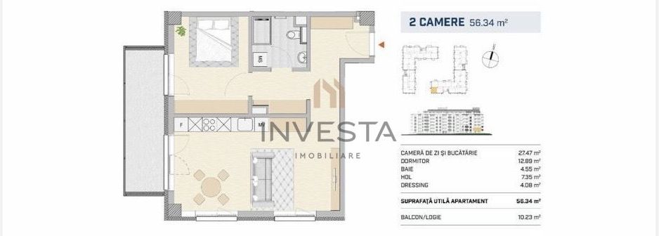 Apartament de lux, 2 camere, finisaje premium, zona Garii! - Schiță 8