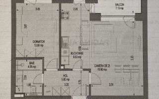 OPORTUNITATE VANZARE APARTAMENT 2 CAMERE | NUSCO CITY | 60MP | FAZA II - Schiță 5